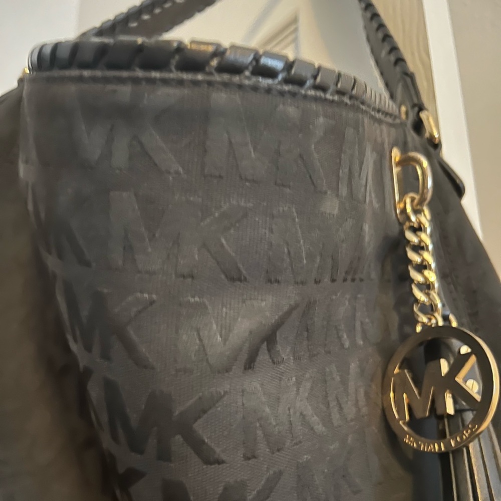 Black canvas MK with gold hardware